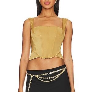 NWT Revolve We Are HAH Knock Out Crop Top Tank in Shroom Size L